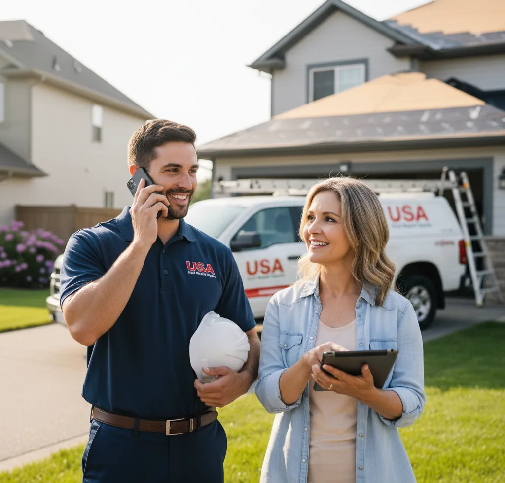 USA Roof Repair Experts customer support in Parkland